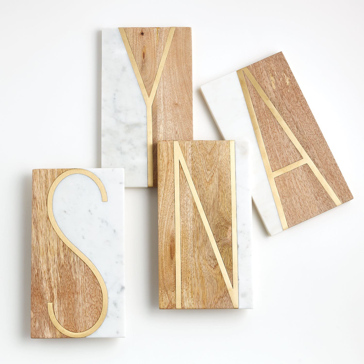 crate and barrel monogrammed serving boards marble wood and gold wedding registry ideas zola