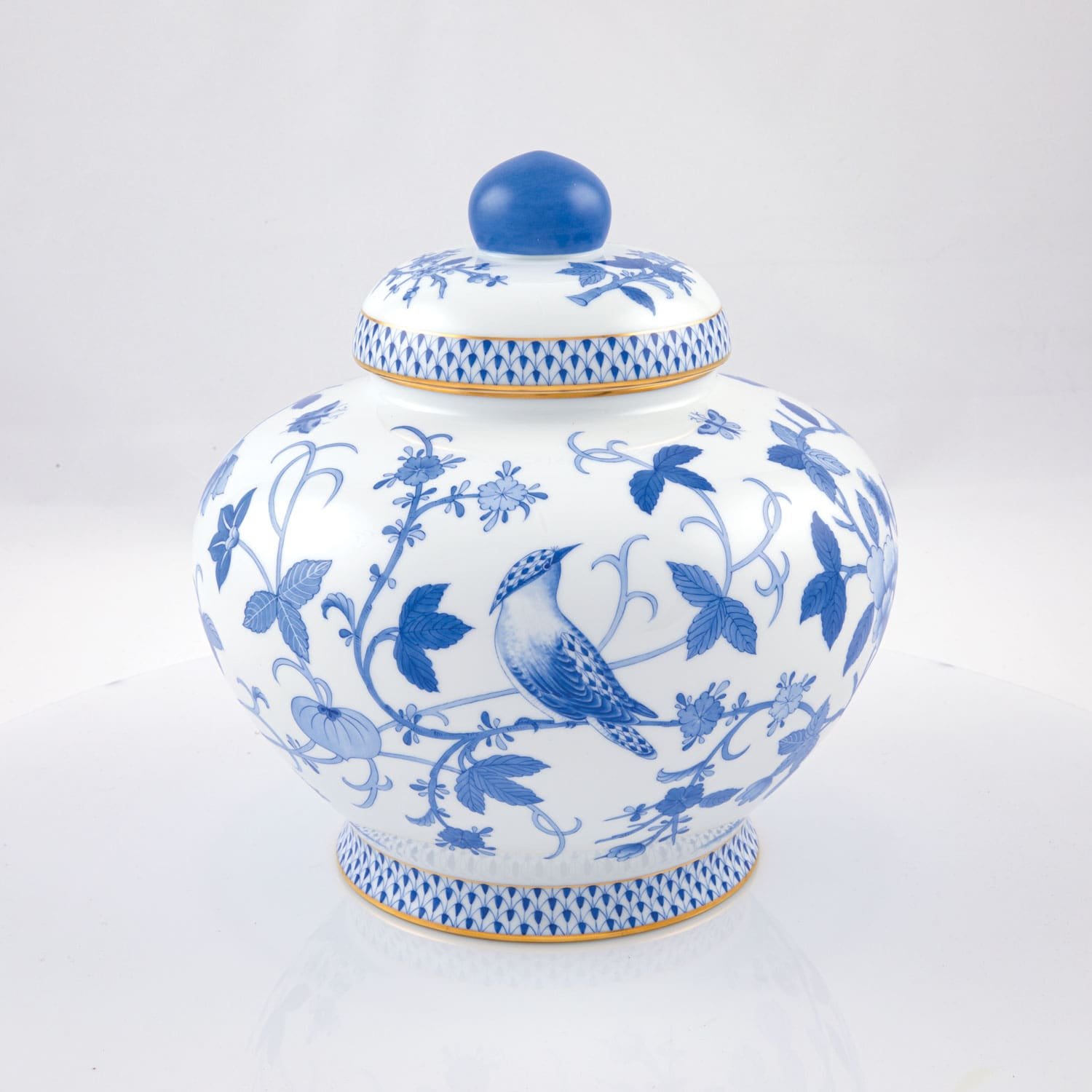 Herend limited edition of 100 Blue Peony ginger jar Gearys wedding registry ideas