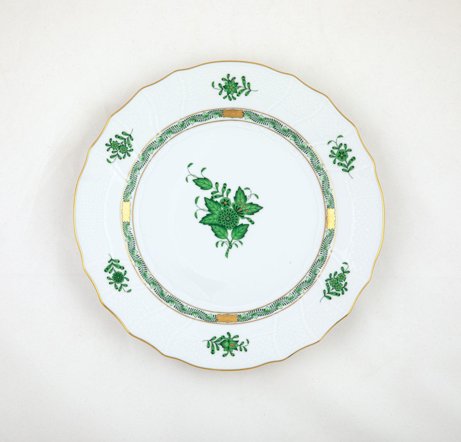 Herend Chinese Bouquet green dinner plate Gearys wedding registry ideas