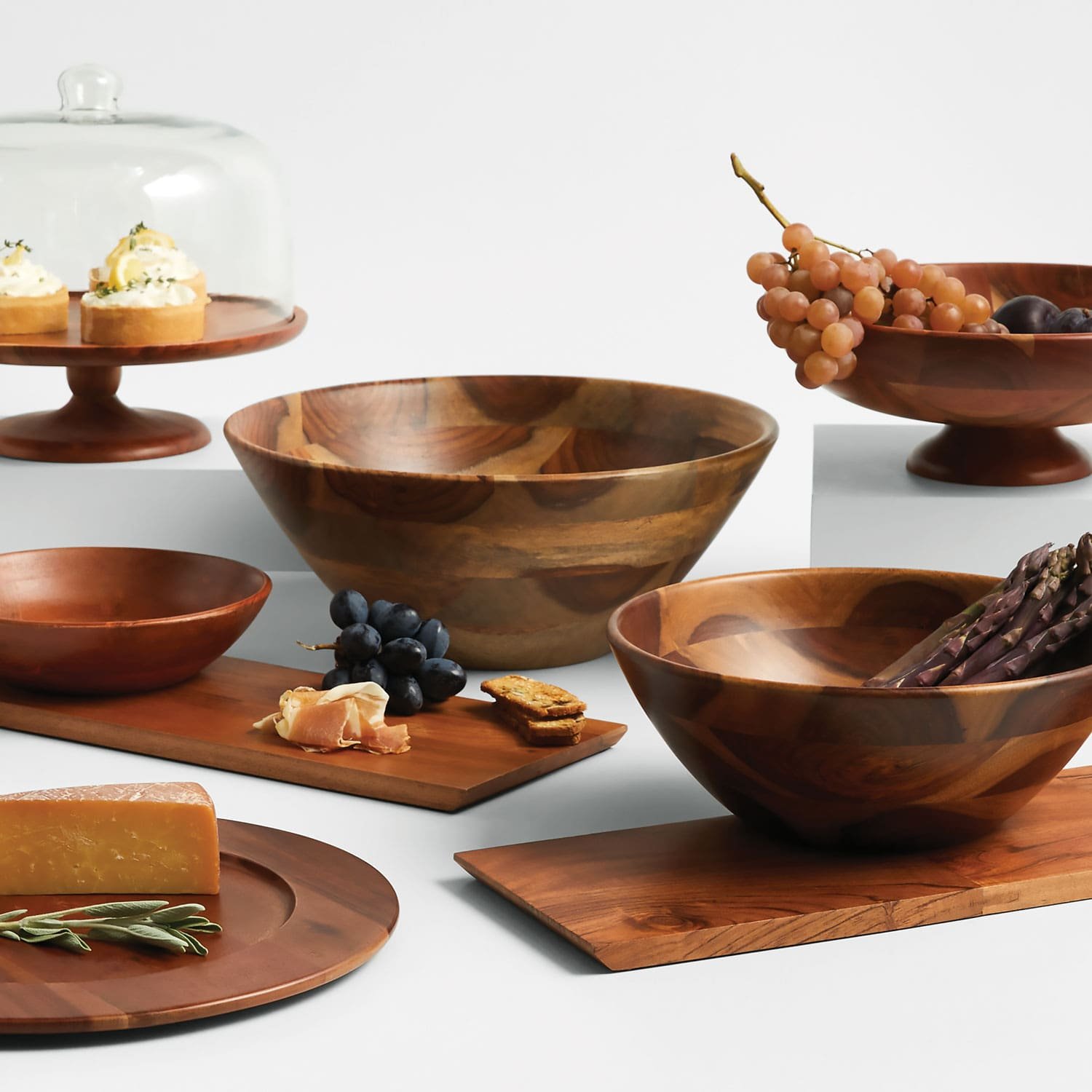 Carson acacia wood serveware crate and barrel wedding registry ideas